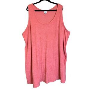 A New Day French Terry Tank Dress - Coral - Size 4x - Pre-Owned